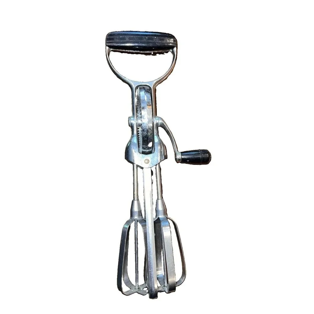 MCM EKCO Hand Crank Egg Beater Stainless USA Vintage Retro Kitchen Mixer 12